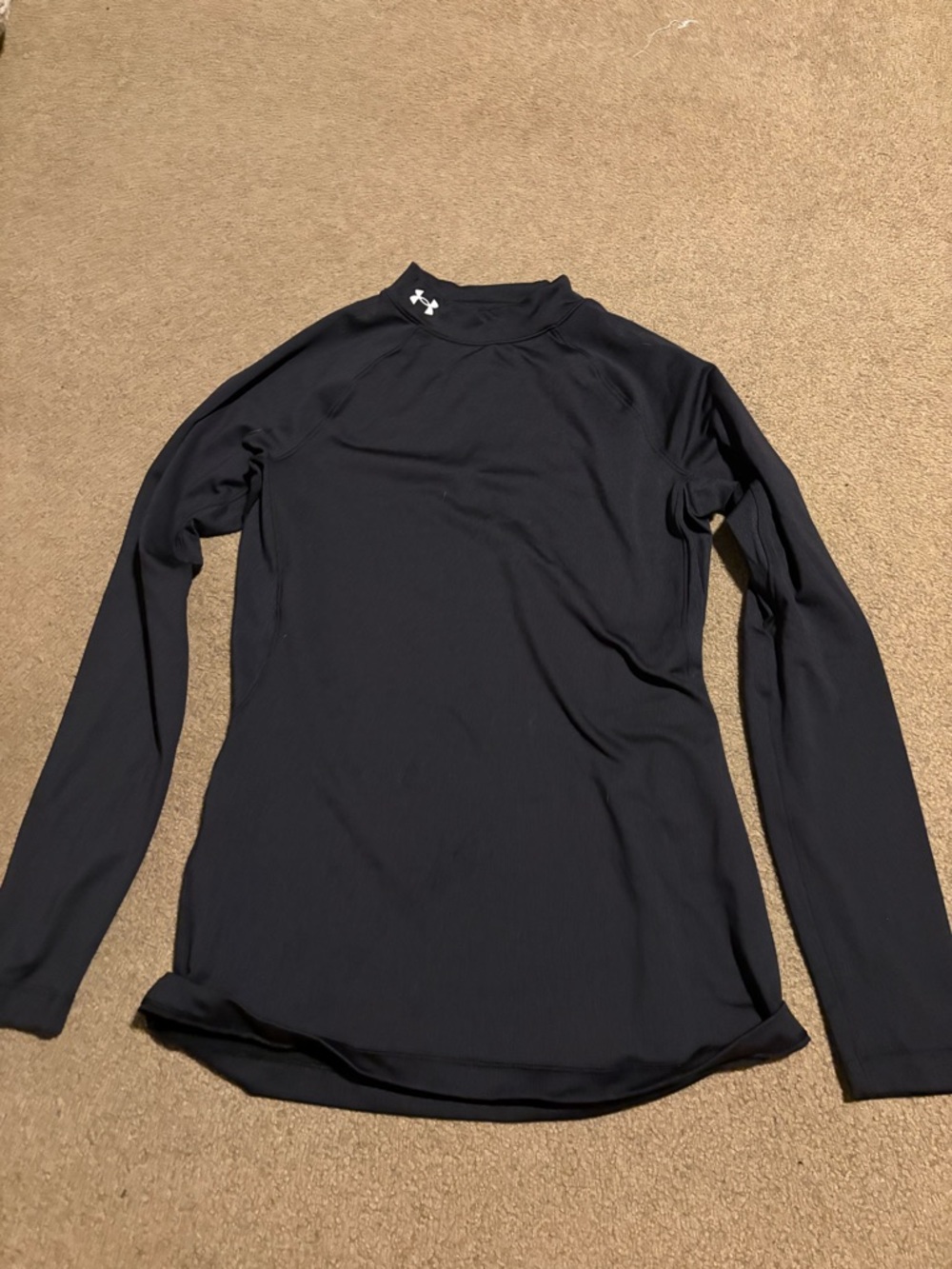 Under Armour Women’s Black Long-Sleeve Mock Neck Performance Top